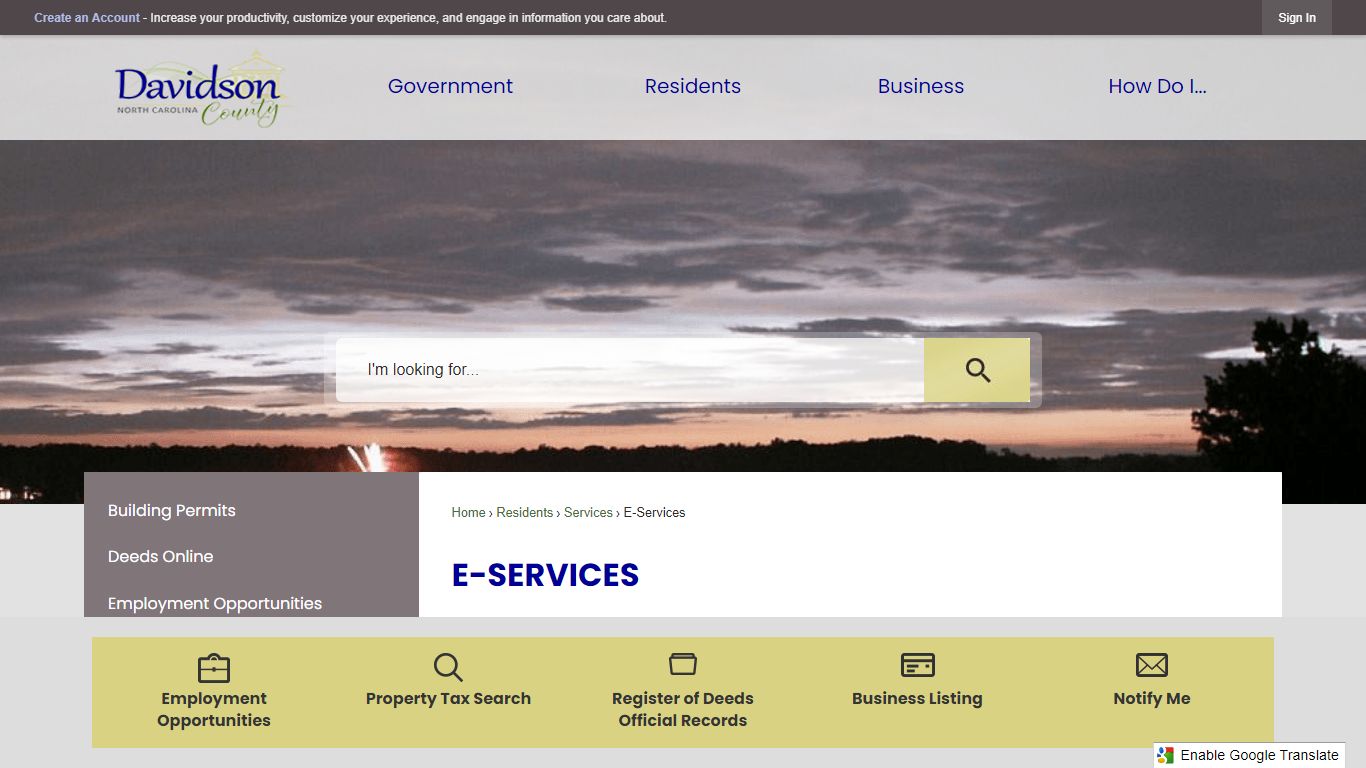 E-Services | Davidson County, NC