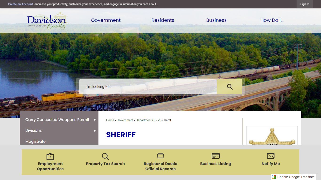 Sheriff | Davidson County, NC